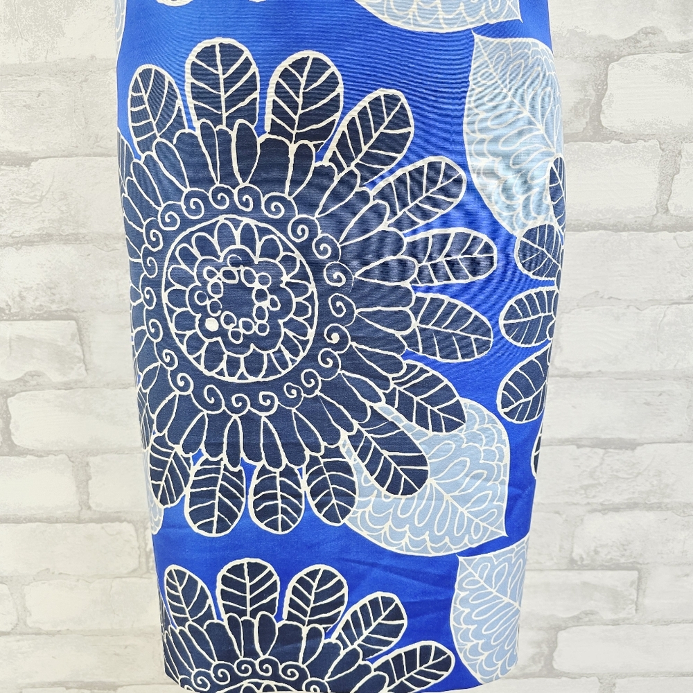 Tory Burch Blue Floral‎ Print Sheath Dress - Picture 5 of 9